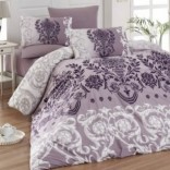 Единичен спален комплект ранфорс памук - ДАЛИАН лила